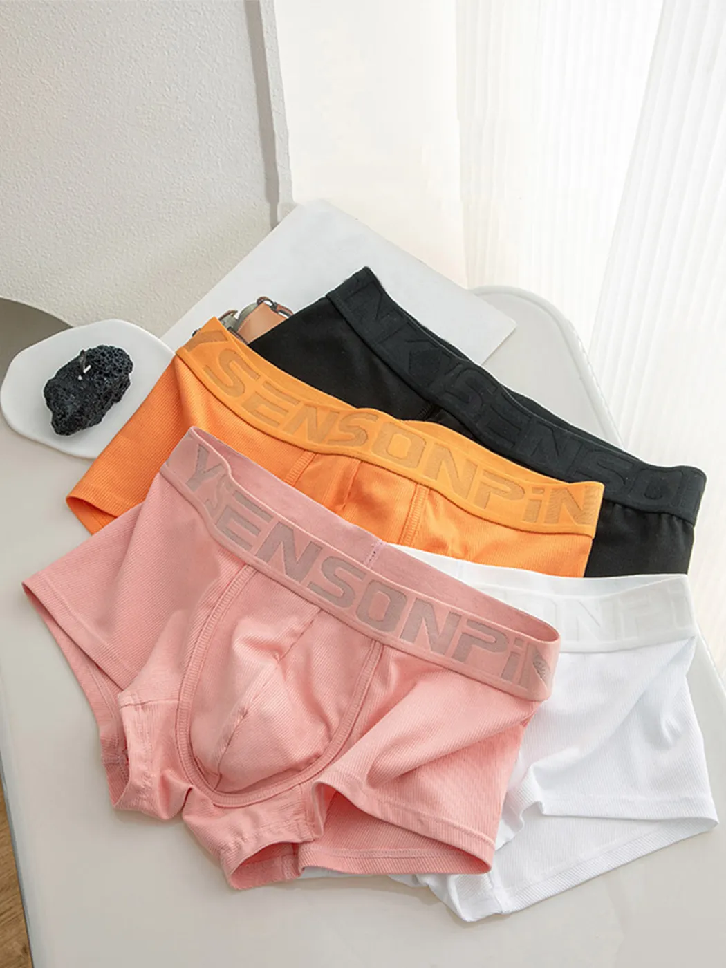 2 Pack Mens Breathable U Pouch Modal Trunks
