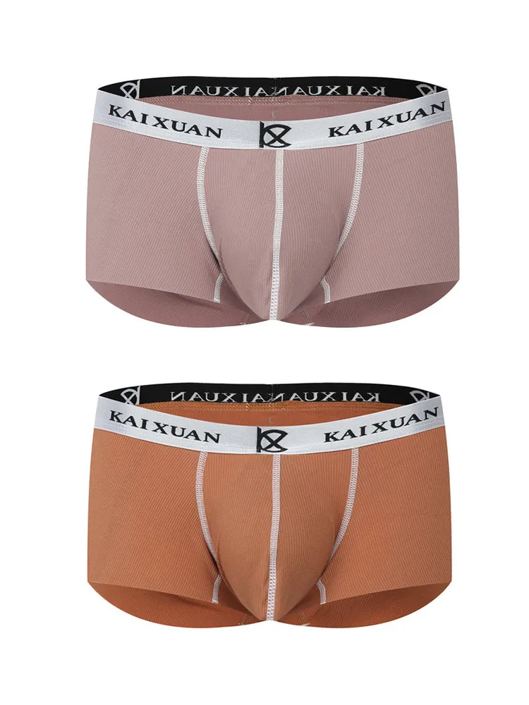 2 Pack Men's Modal Simple Skin-Friendly Trunks