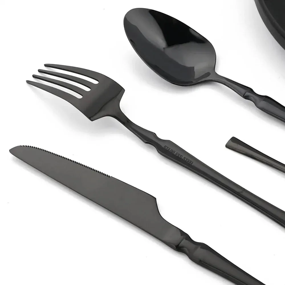 24 Piece Stainless Steel Cutlery Set For Kitchen Dining