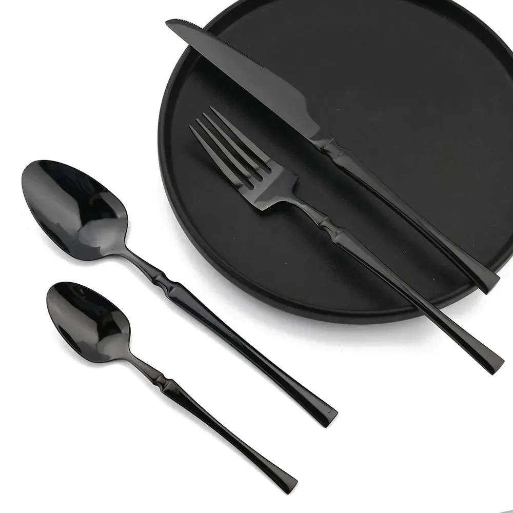 24 Piece Stainless Steel Cutlery Set For Kitchen Dining