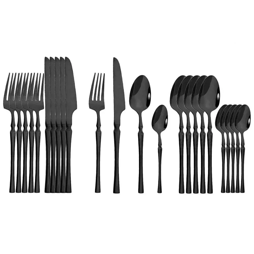 24 Piece Stainless Steel Cutlery Set For Kitchen Dining