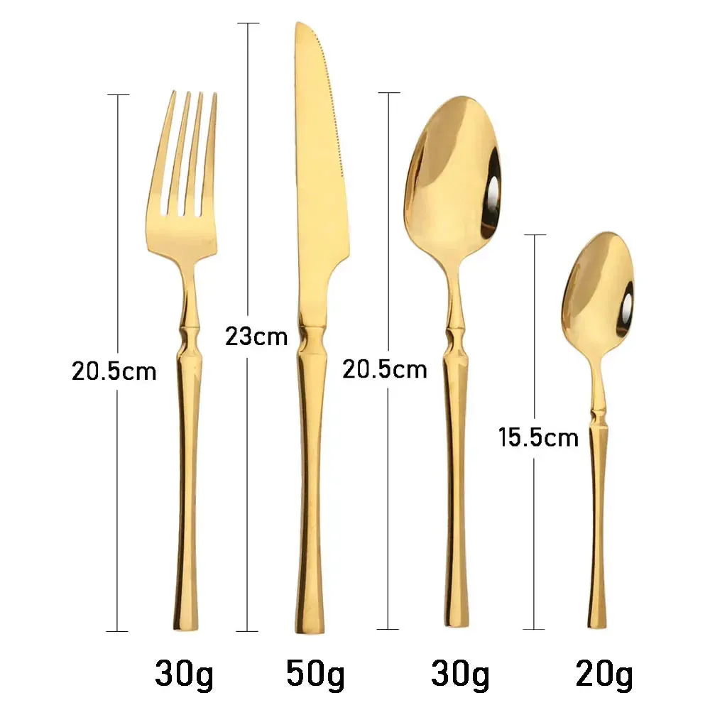 24 Piece Stainless Steel Cutlery Set For Kitchen Dining