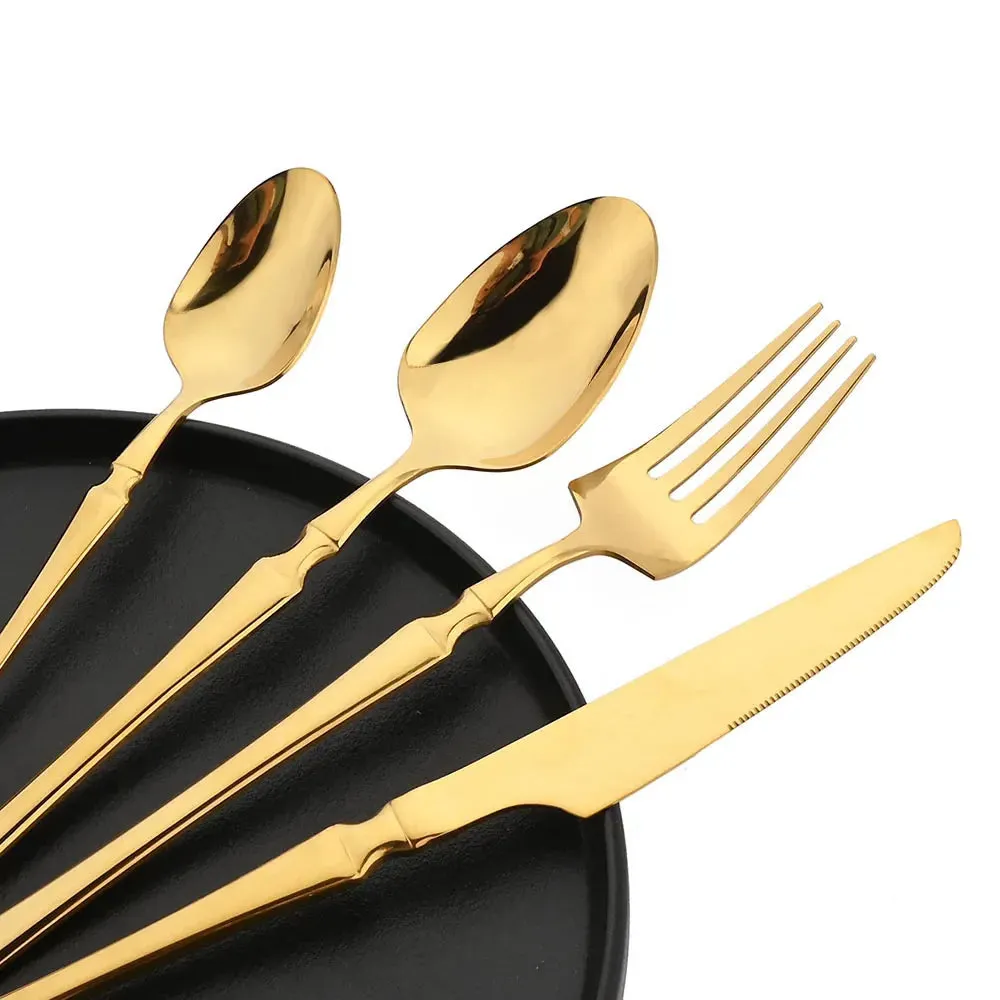 24 Piece Stainless Steel Cutlery Set For Kitchen Dining