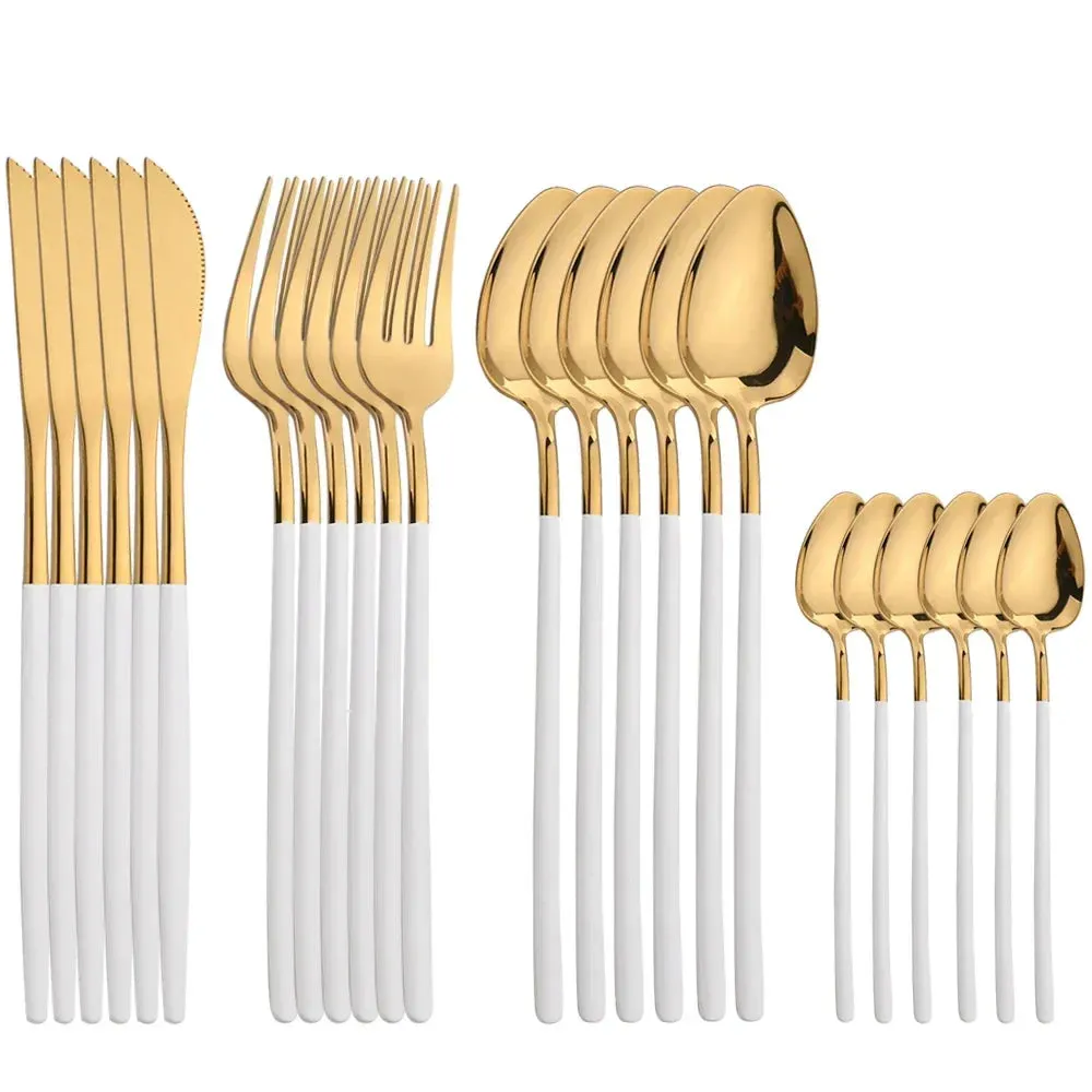 24 Piece Stainless Steel Cutlery Set For Western Dining