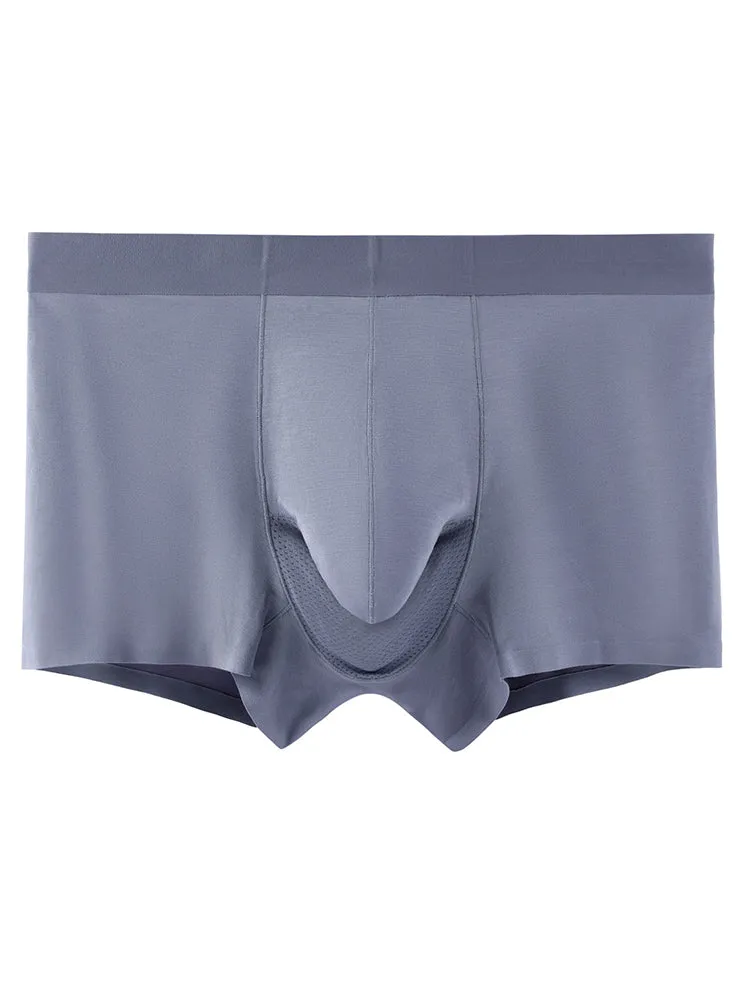 3 Pack Men's Separation Design Seamless Antibacterial Breathable Trunks