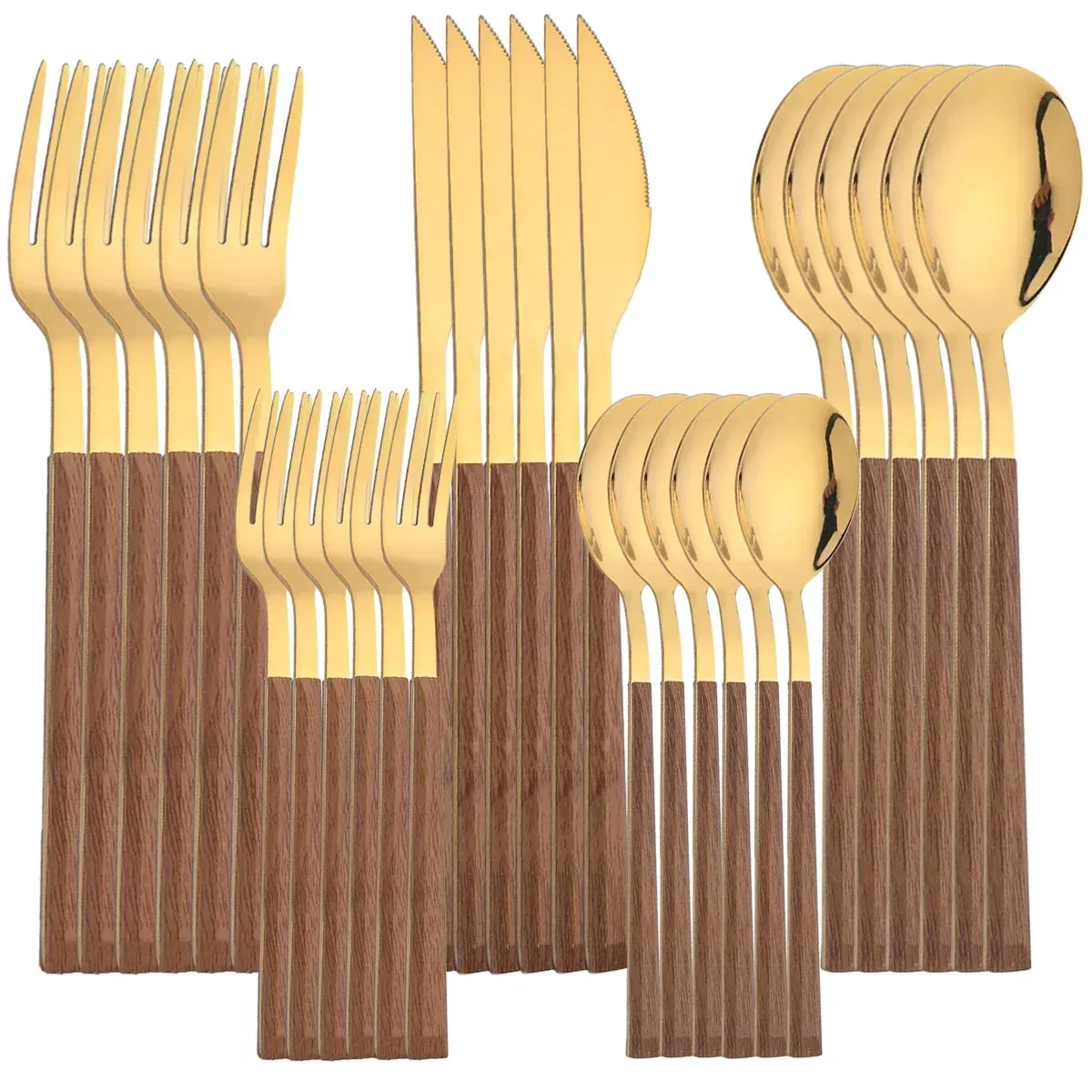 30 Piece Stainless Steel Cutlery Set For Dinner Kitchen And Tableware
