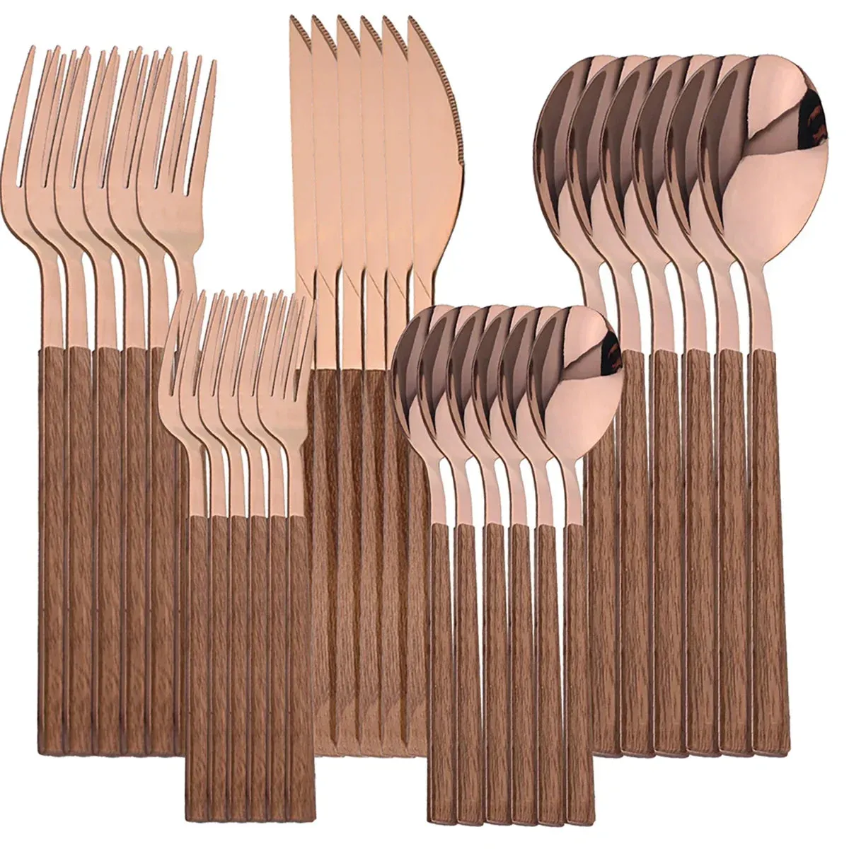 30 Piece Stainless Steel Cutlery Set For Dinner Kitchen And Tableware