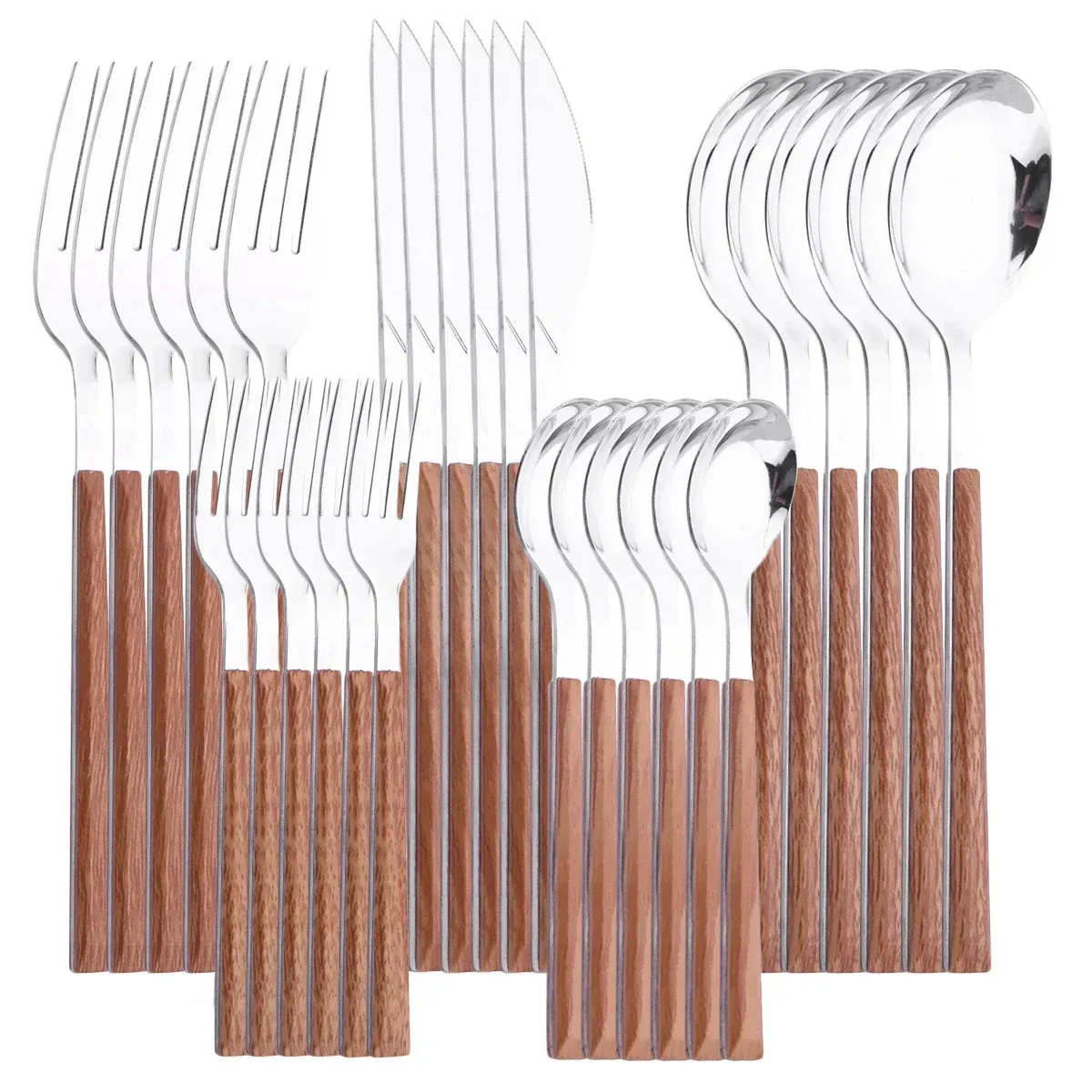 30 Piece Stainless Steel Cutlery Set For Dinner Kitchen And Tableware