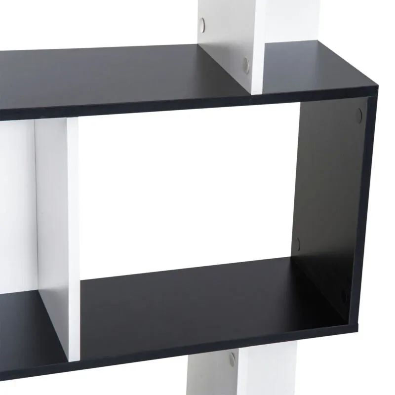 5 Tier S Shape Display Shelving Unit In Black