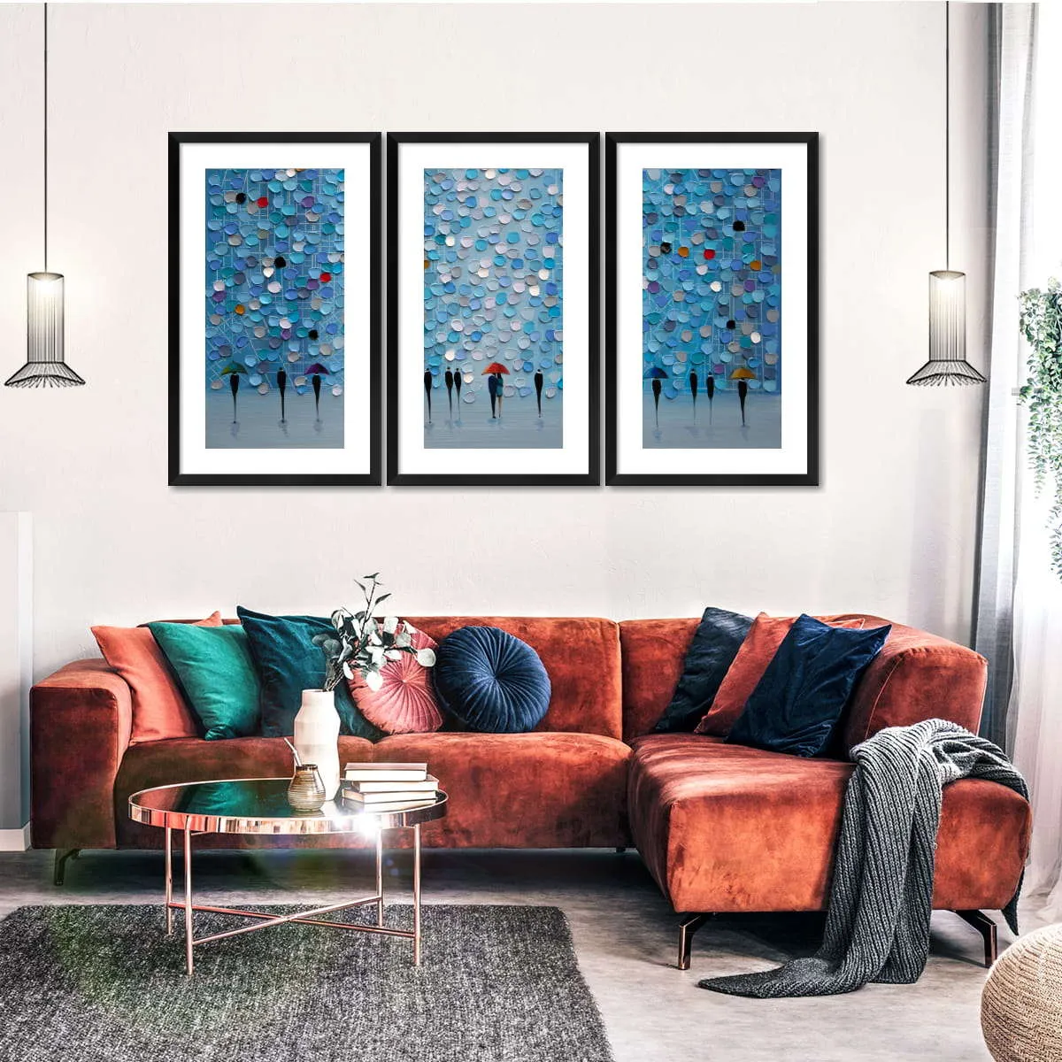 5 Umbrellas Wall Art