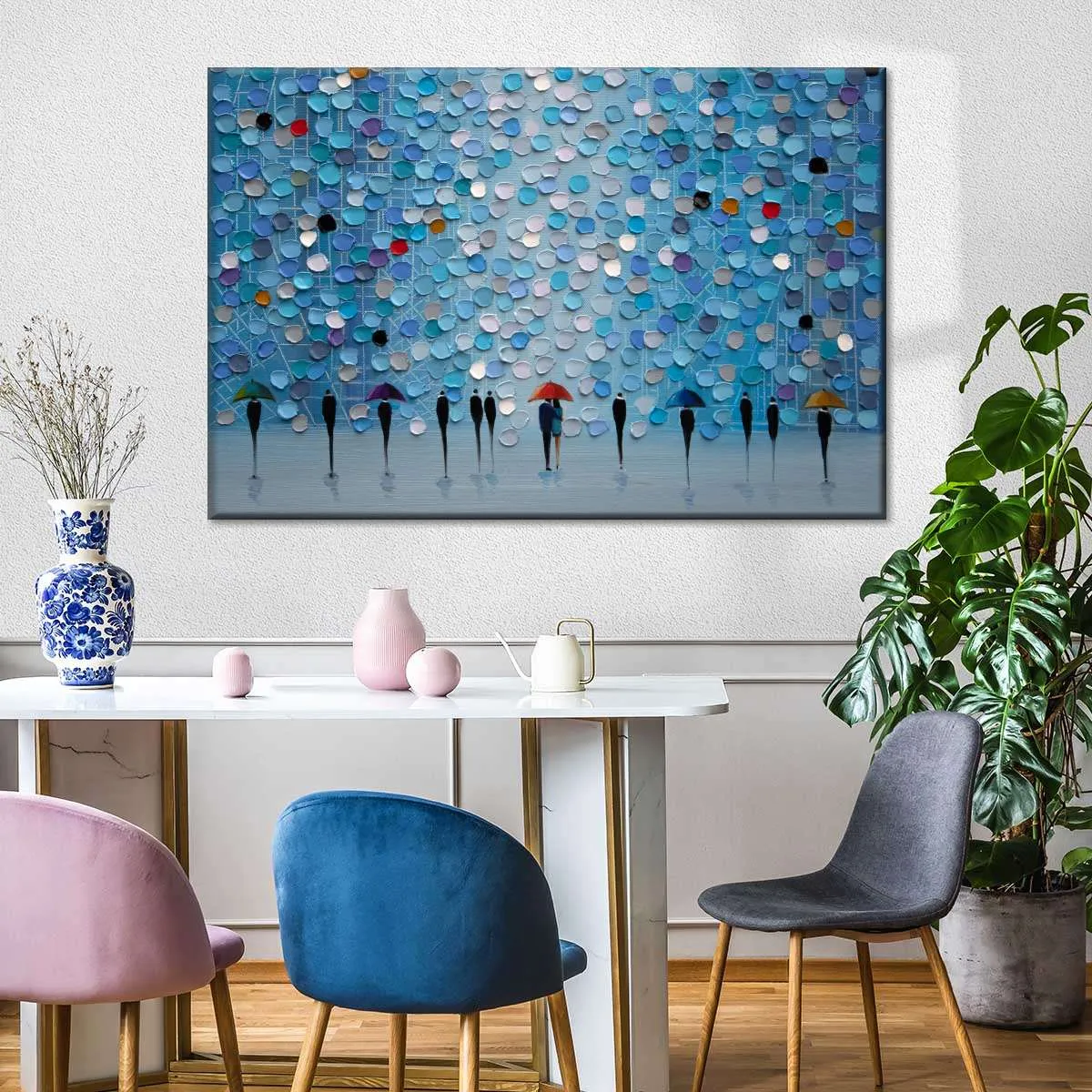 5 Umbrellas Wall Art