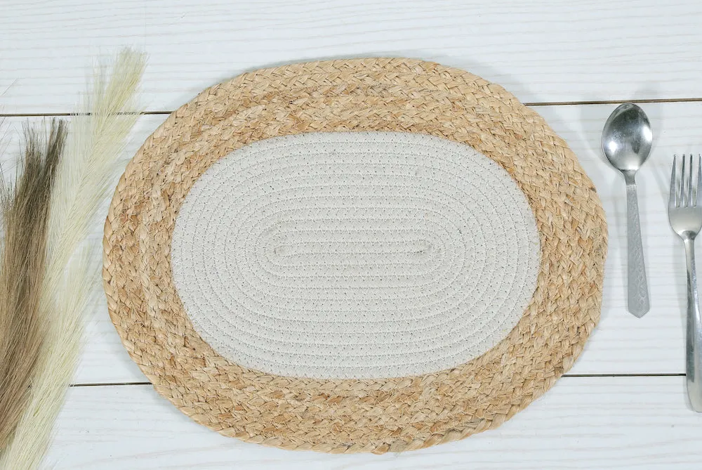 Adelina Round Oval Jute Placemats Wholesale - Stylish Design