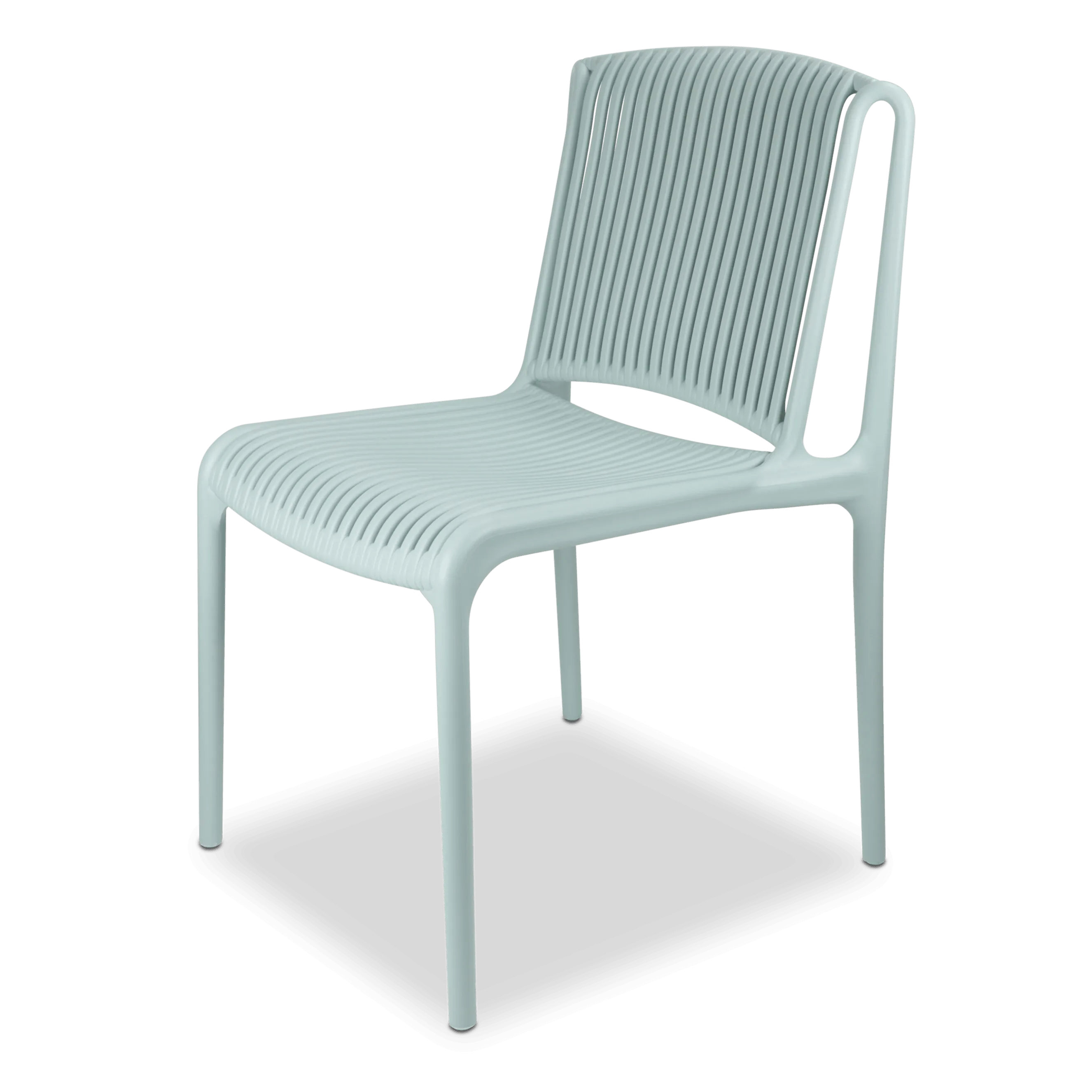Cafe Collection Round 3pc Dining Suite in Arctic White with UV Plastic Chairs (PP)