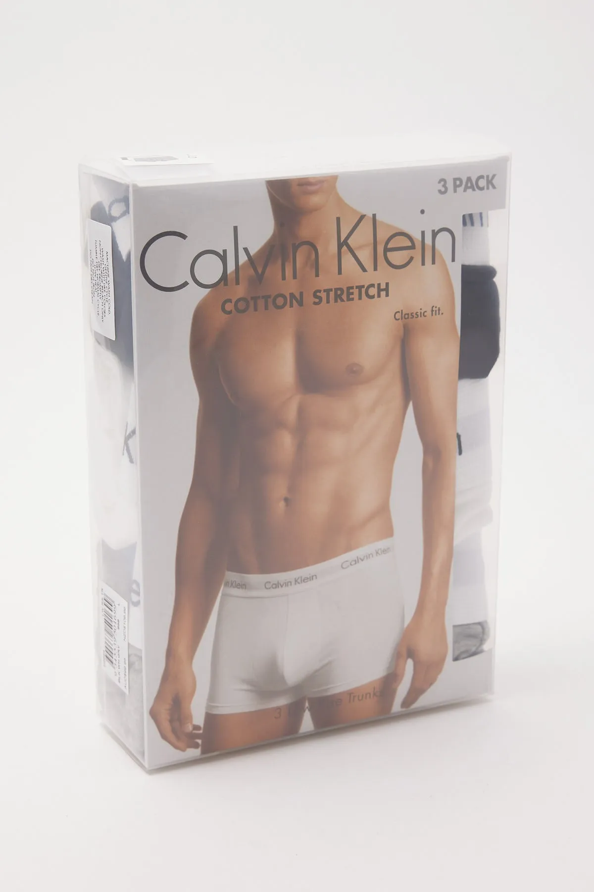 Calvin Klein Cotton Stretch 3 Pk Low Rise Trunks Assorted