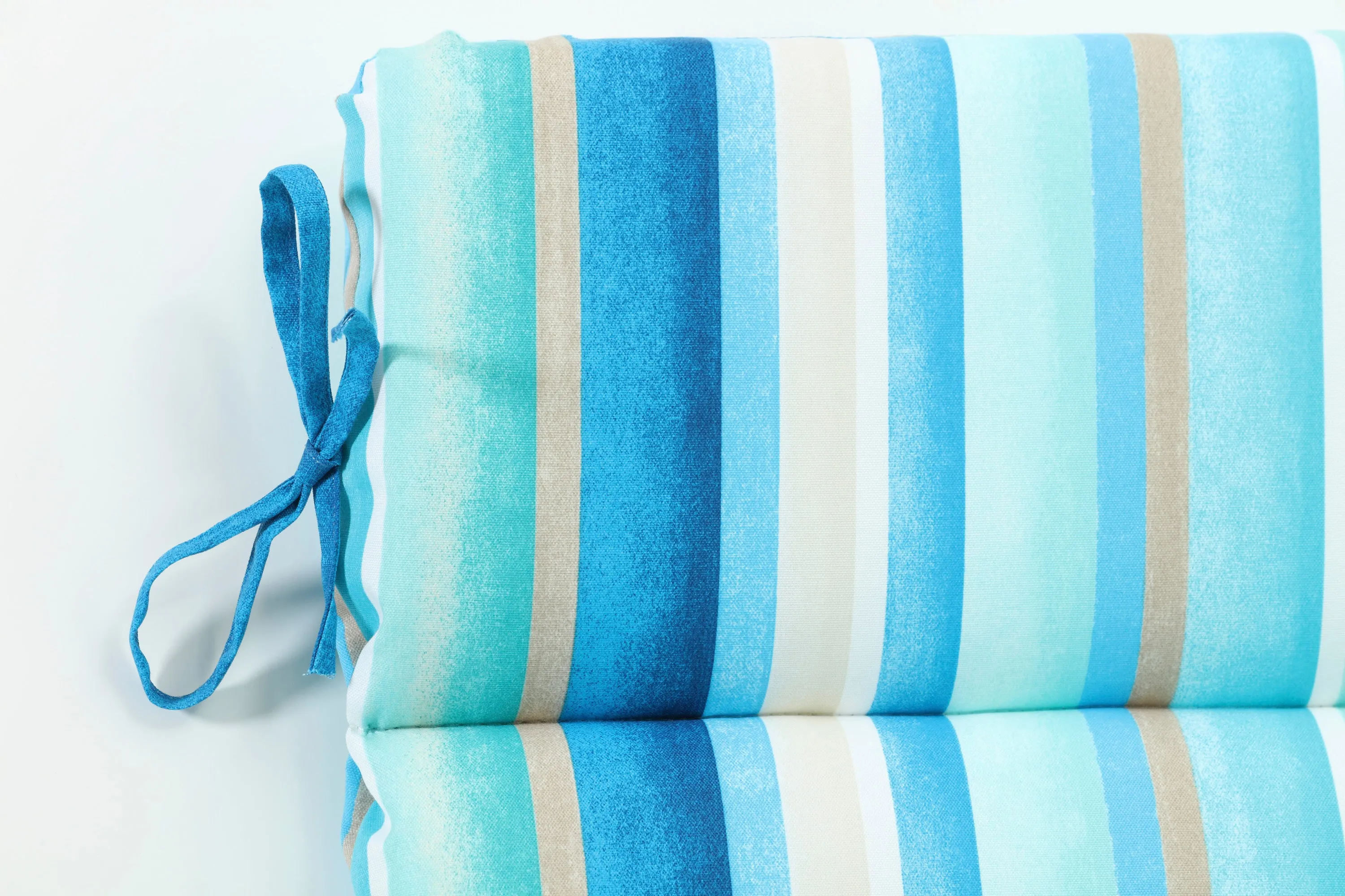 Dina Seaside Blue Rounded Corners Chair Cushion