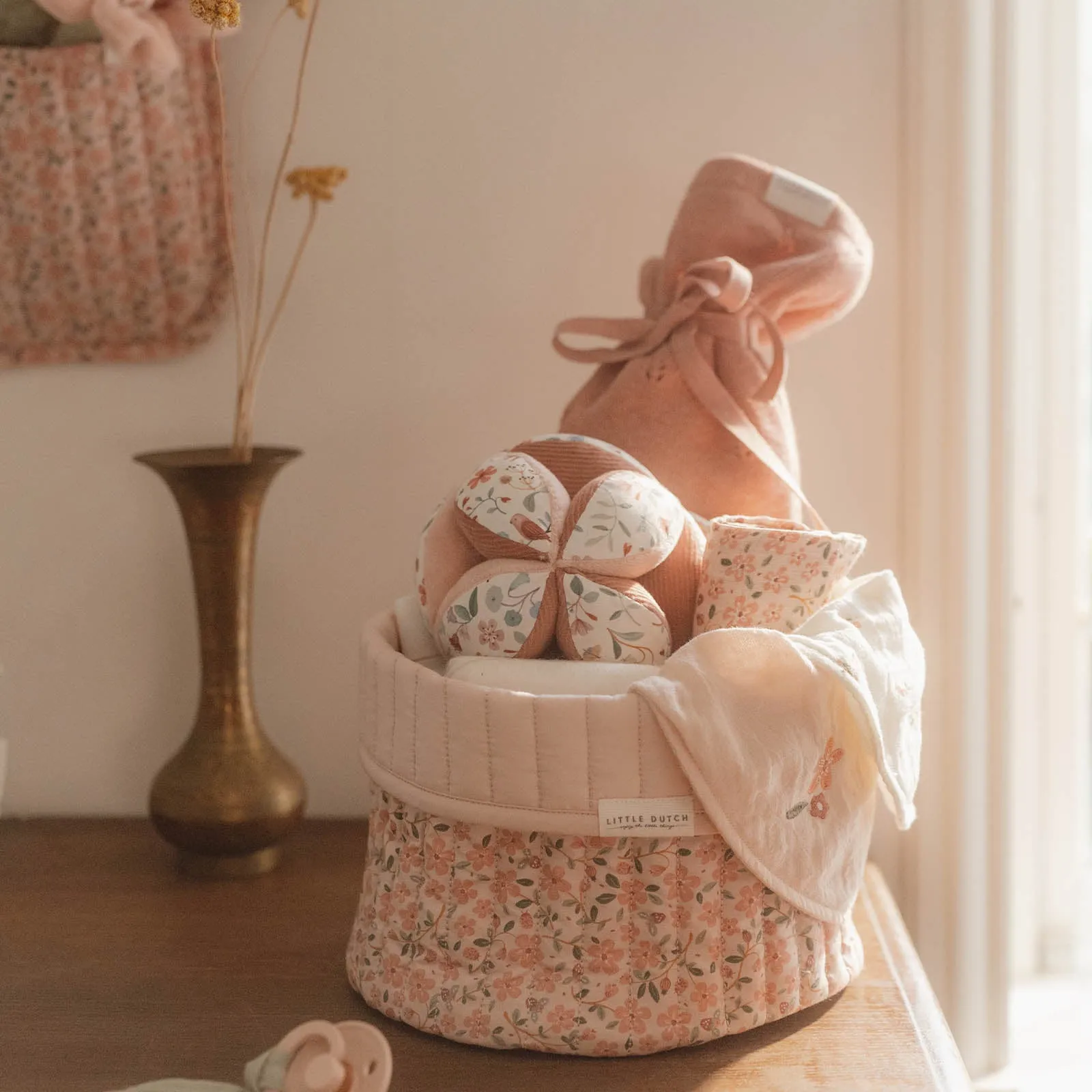 Little Dutch Reversible Quilted Storage Basket