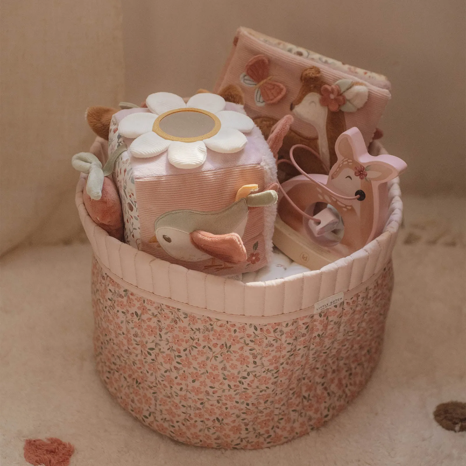 Little Dutch Reversible Quilted Storage Basket