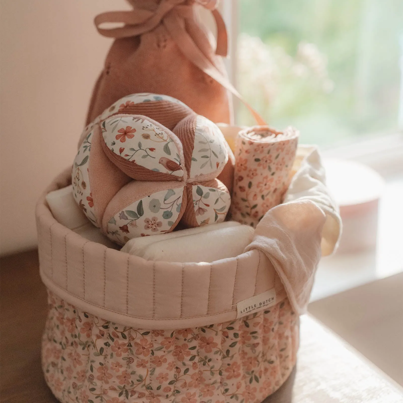 Little Dutch Reversible Quilted Storage Basket