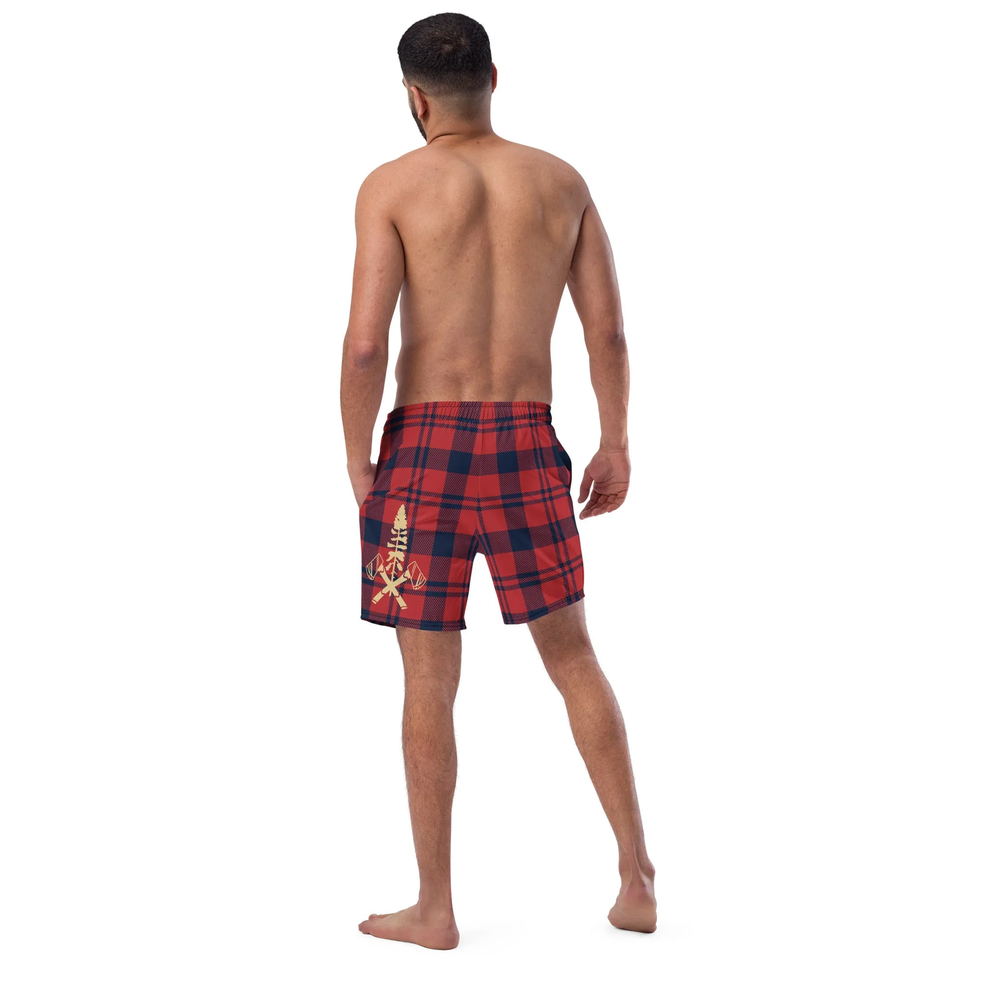 Lumberjack flannel Men's swim trunks