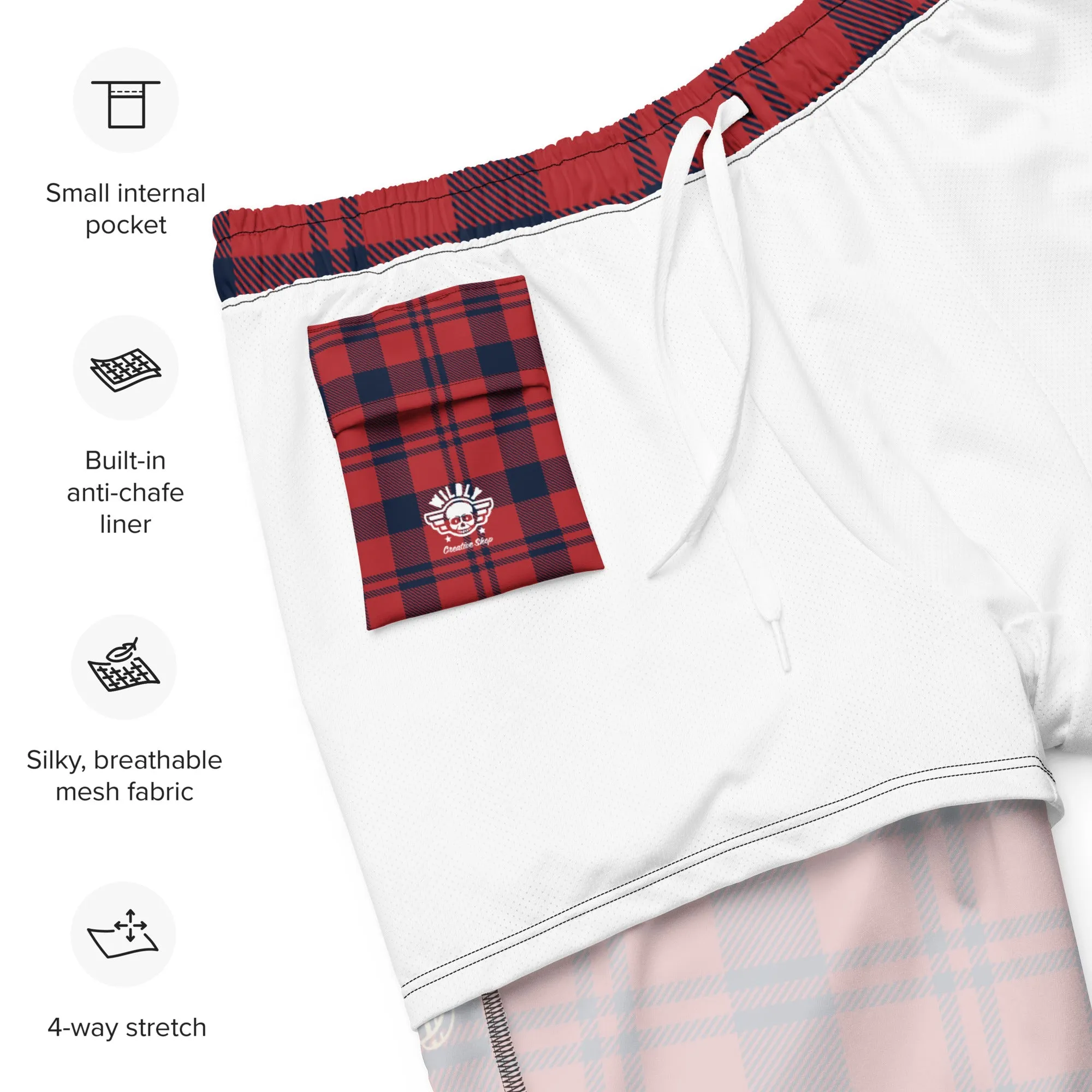 Lumberjack flannel Men's swim trunks