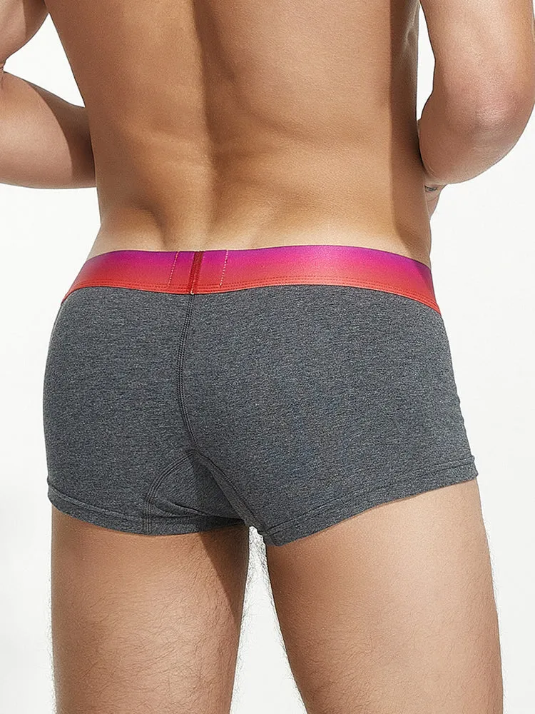 Men's Spliced Waistband U-Pouch Trunks