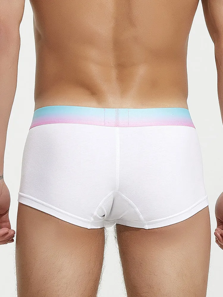 Men's Spliced Waistband U-Pouch Trunks