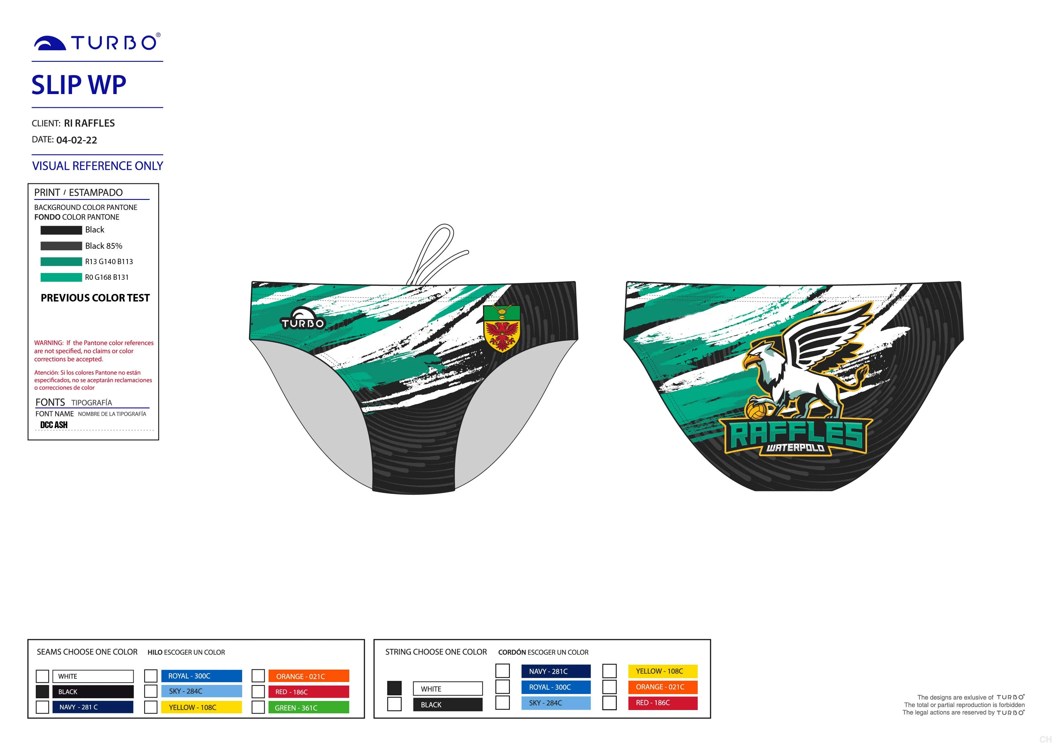 Past Custom Designed - RI 2022 Boys/Men WP Trunks without Name (Pre-Order)